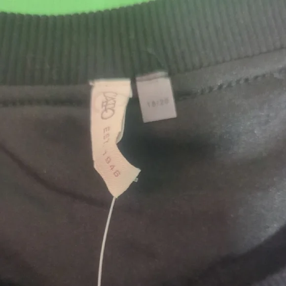 Cato Black Sequin Top with White Accents - Picture 2 of 4